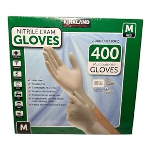Kirkland Signature Nitrile Exam Gloves 400 Count Medium